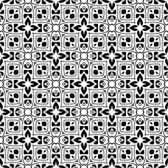 
floral seamless pattern background.Geometric ornament for wallpapers and backgrounds. Black and white pattern. 