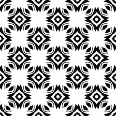 
floral seamless pattern background.Geometric ornament for wallpapers and backgrounds. Black and white pattern. 