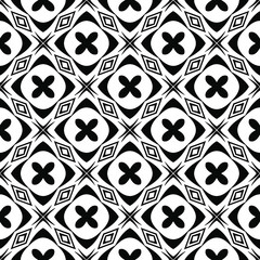 
floral seamless pattern background.Geometric ornament for wallpapers and backgrounds. Black and white pattern. 