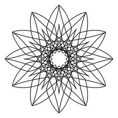 Mandala, round ornament. Element for design, logo, business cards. Vector isolated.