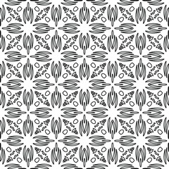

Vector geometric pattern. Repeating elements stylish background abstract ornament for wallpapers and backgrounds. Black and white colors
