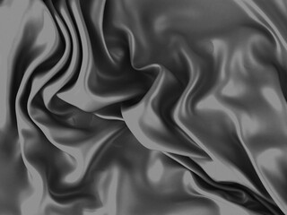 Abstract background luxury cloth. Smooth elegant black silk or satin