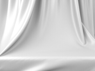 White background with a showcase blank podium