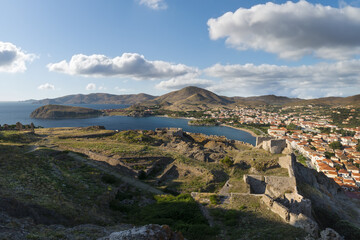 View of Myrina on the west coast of the Greek island of Lemnos in the North Aegean