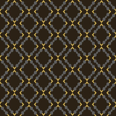 Naklejka premium Background pattern with decorative vintage style ornament on a black background, wallpaper. Seamless pattern, texture