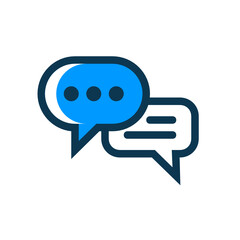 Speech Bubble filled outline icon