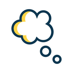 Speech Bubble filled outline icon