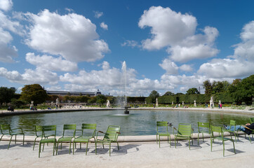 Tuileries garden in Paris city