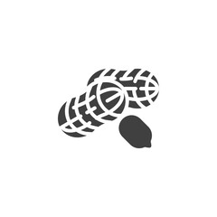 Peanut nut vector icon