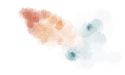 Watercolour abstract background with a textured colourful splash , looking like a jellyfish.