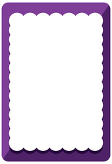Empty purple curl frame banner template