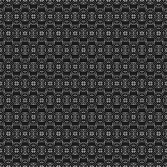 Dark background pattern with gray decorative ornament on a black background, wallpaper. Seamless pattern, texture