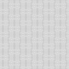 Fototapeta premium Decorative background pattern on light gray background in retro style, wallpaper. Seamless pattern, texture
