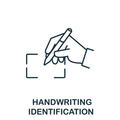 Handwriting Identification icon from authentication collection. Simple line element Handwriting Identification symbol for templates, web design and infographics
