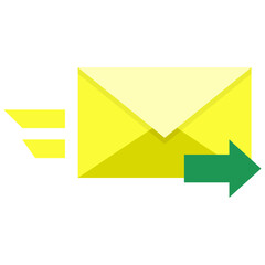 send mail icon illustration vector graphic