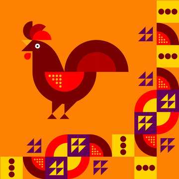 Chicken Rooster Farm Logo for Mascot Restaurant Vector