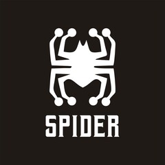 Spider Man insect Arthropoda symbol design modern style technology logo silhouette  © Glowin_studio