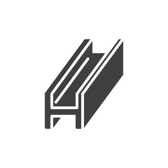 Steel beam vector icon