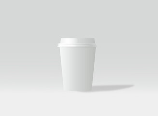 Mockup template for cafe, corporate identity design. Disposable paper tableware. Vector template for hot drinks.Vector illustration EPS10