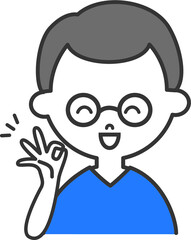 Obraz premium 男性のイラスト