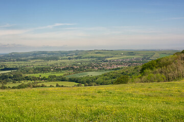 Fototapeta na wymiar View from South Downs, Sussex, England