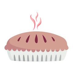 Apple pie. Vector illustration in flat style