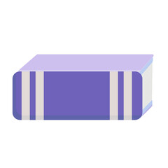 Violet book Illustration. Flat style