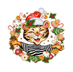 new year packaging design with tiger