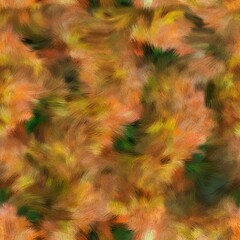 Seamless faux digital painted floral pattern print. High quality illustration. Procedural painting with realistic brush strokes in impressionistic style. Abstract art for surface design and print.