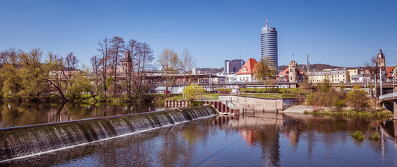 Obraz premium Panorama Skyline von Jena in Thüringen