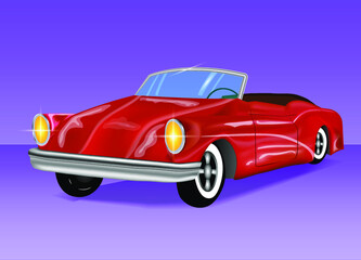 red  car, vector graphics