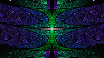 3d effect - abstract fractal pattern 