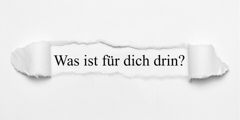 Obraz premium Was ist für dich drin?