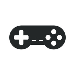 Obraz premium Controller icon. Console gamepad symbol. Play and gaming control sign. Old vintage arcade video game logo. Vector illustration image.