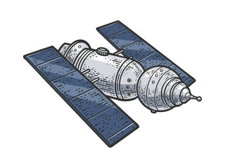 space satellite telescope sketch raster