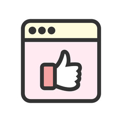 Like filled outline icon