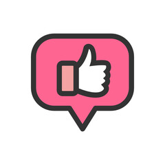 Like filled outline icon