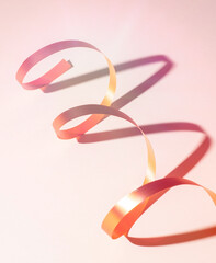 Fototapeta premium Spiral ribbon on white background