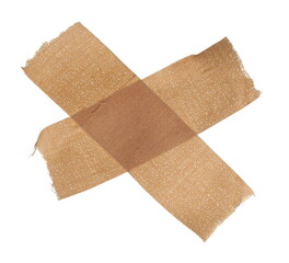 Clean adhesive bandage, isolated on black background, clipping path
