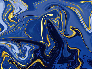 Blue liquid marble texture background