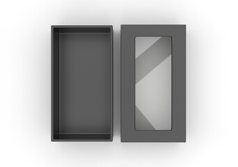 Packaging Box For Branding Mockup. 3d render illustration.