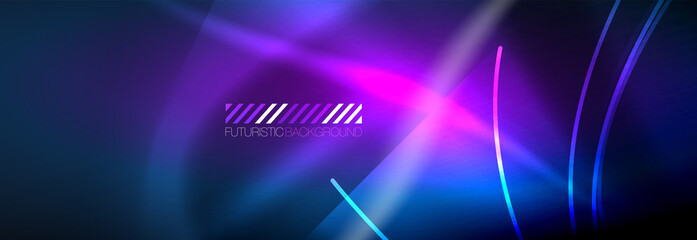 Neon dynamic beams vector abstract wallpaper background. Wallpaper background, design templates for business or technology presentations, internet posters or web brochure covers