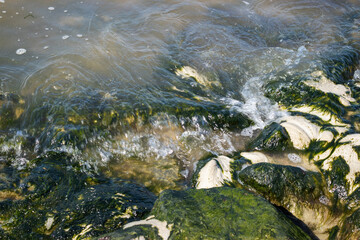 Welle trifft auf Küste