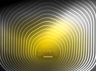 Neon color square shape lines abstract background. Shiny magic energy and motion concept, vector abstract wallpaper background