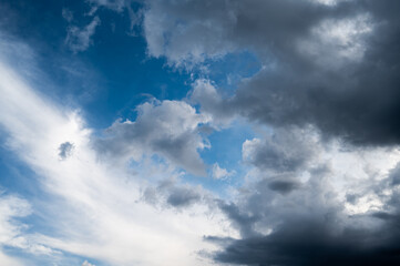 Beautiful white clouds against the blue sky.
