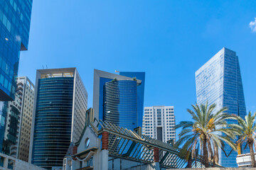 Modern office buildings in downtown Tel-Aviv