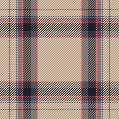 Fototapeta premium Plaid pattern seamless. Check fabric texture. Stripe square background. Vector textile design.