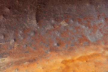 Rusty and worn metal sheet, corrosion.