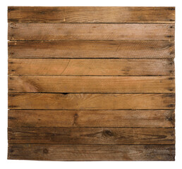 Vintage wooden background from old weathered wood planks, isolated on white.