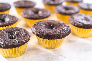 Unicorn rainbow chocolate cupcake